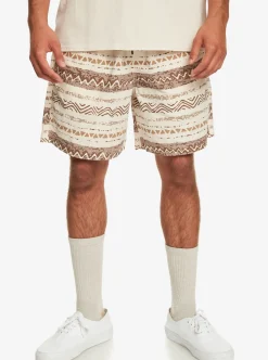 Mens Quiksilver Shorts & Amphibians|Taxer Print Elastic Waist Shorts