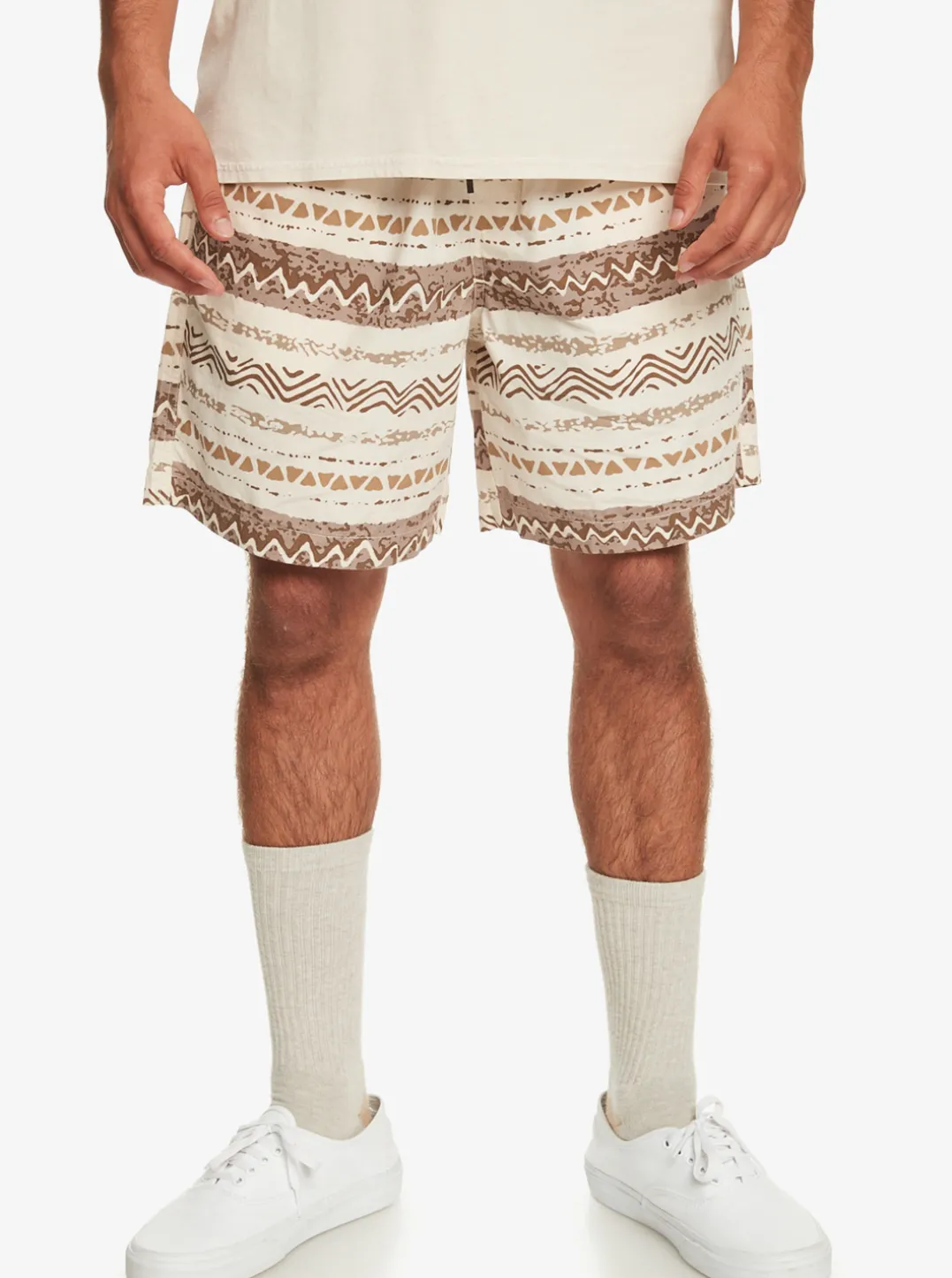 Mens Quiksilver Shorts & Amphibians|Taxer Print Elastic Waist Shorts