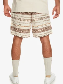 Mens Quiksilver Shorts & Amphibians|Taxer Print Elastic Waist Shorts