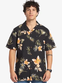 Mens Quiksilver Shirts & Polos|Tropical Floral Short Sleeve Woven Shirt