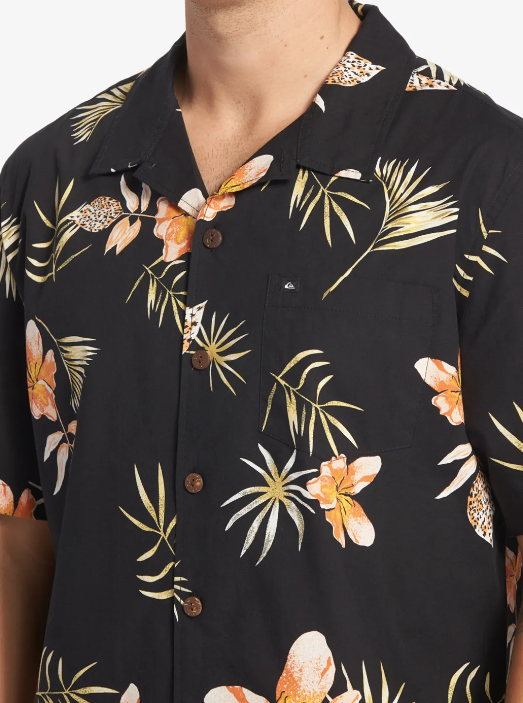 Mens Quiksilver Shirts & Polos|Tropical Floral Short Sleeve Woven Shirt