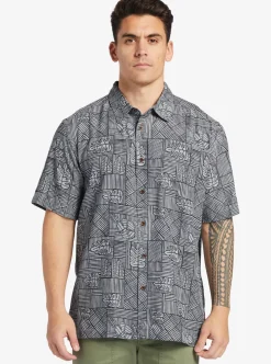Mens Quiksilver Shirts & Polos|Waterman Amazed Palm Woven Shirt