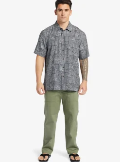 Mens Quiksilver Shirts & Polos|Waterman Amazed Palm Woven Shirt