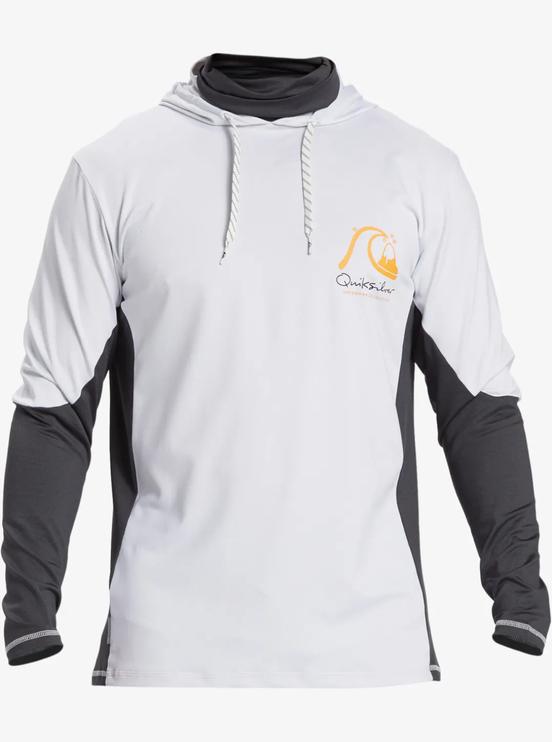 Mens Quiksilver Rashguards|Waterman Angler Hooded Upf 50 Long Sleeve Surf Tee