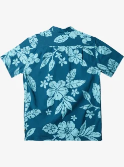 Mens Quiksilver Shirts & Polos|Waterman Aqua Flower Short Sleeve Shirt