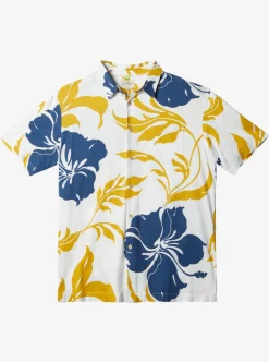 Mens Quiksilver Shirts & Polos|Waterman Big Charmer Short Sleeve Shirt