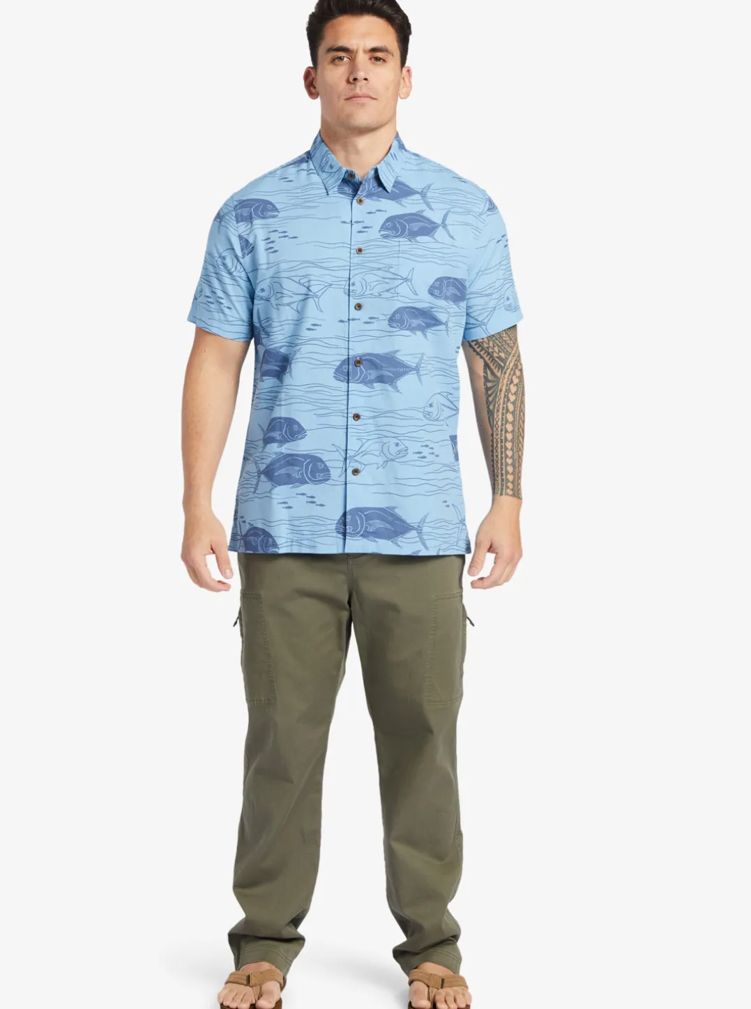 Mens Quiksilver Shirts & Polos|Waterman Dive Sites Woven Shirt