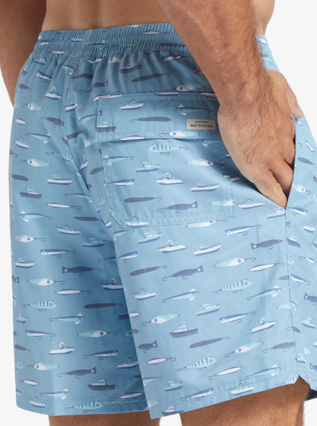 Mens Quiksilver Elastic Waist|Waterman Drag Week 17" Volleys