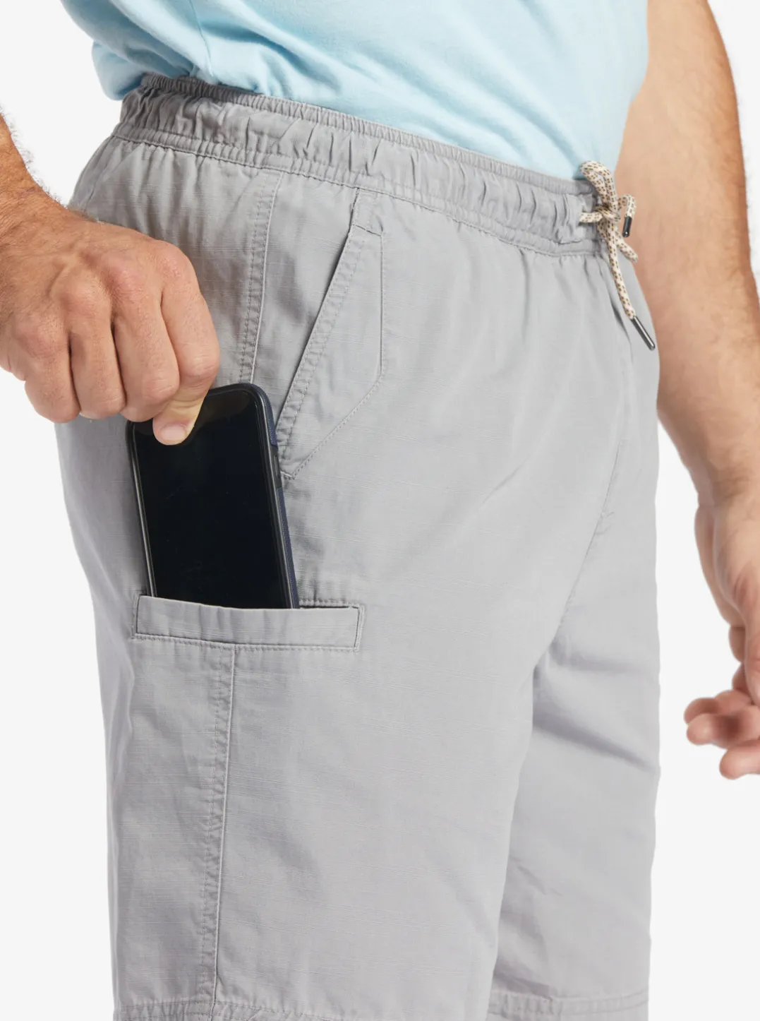 Mens Quiksilver Shorts|Waterman Last Light Elastic Waist 19" Shorts