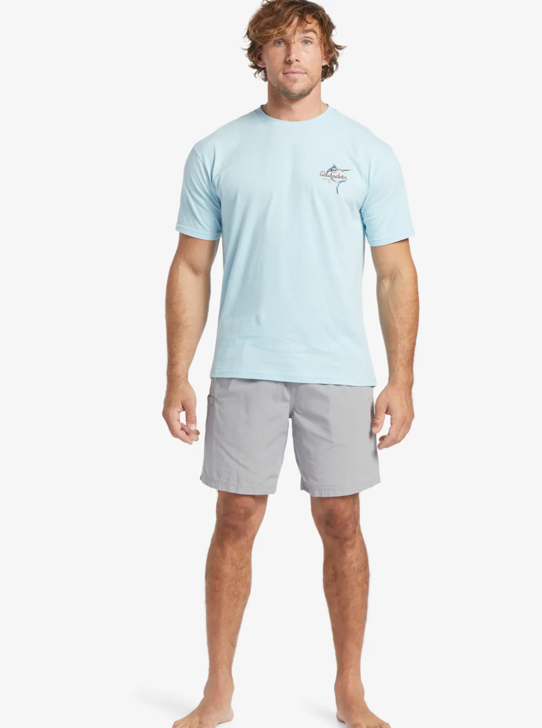 Mens Quiksilver Shorts|Waterman Last Light Elastic Waist 19" Shorts