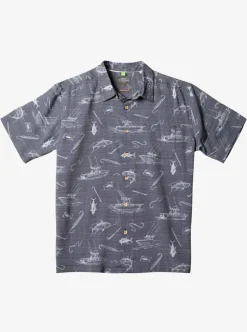 Mens Quiksilver Shirts & Polos|Waterman Line Spinner Short Sleeve Shirt