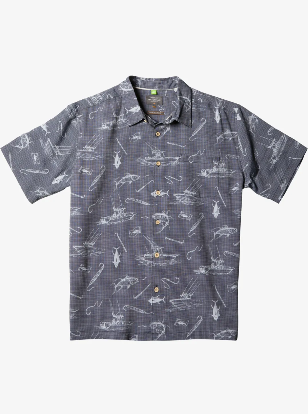Mens Quiksilver Shirts & Polos|Waterman Line Spinner Short Sleeve Shirt