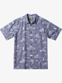 Mens Quiksilver Shirts & Polos|Waterman Line Spinner Short Sleeve Shirt