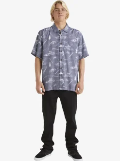 Mens Quiksilver Shirts & Polos|Waterman Line Spinner Short Sleeve Shirt