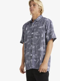 Mens Quiksilver Shirts & Polos|Waterman Line Spinner Short Sleeve Shirt