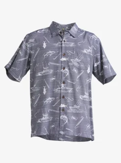 Mens Quiksilver Shirts & Polos|Waterman Line Spinner Short Sleeve Shirt