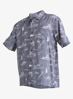 Mens Quiksilver Shirts & Polos|Waterman Line Spinner Short Sleeve Shirt