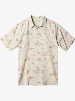 Mens Quiksilver Shirts & Polos|Waterman Line Spinner Short Sleeve Shirt