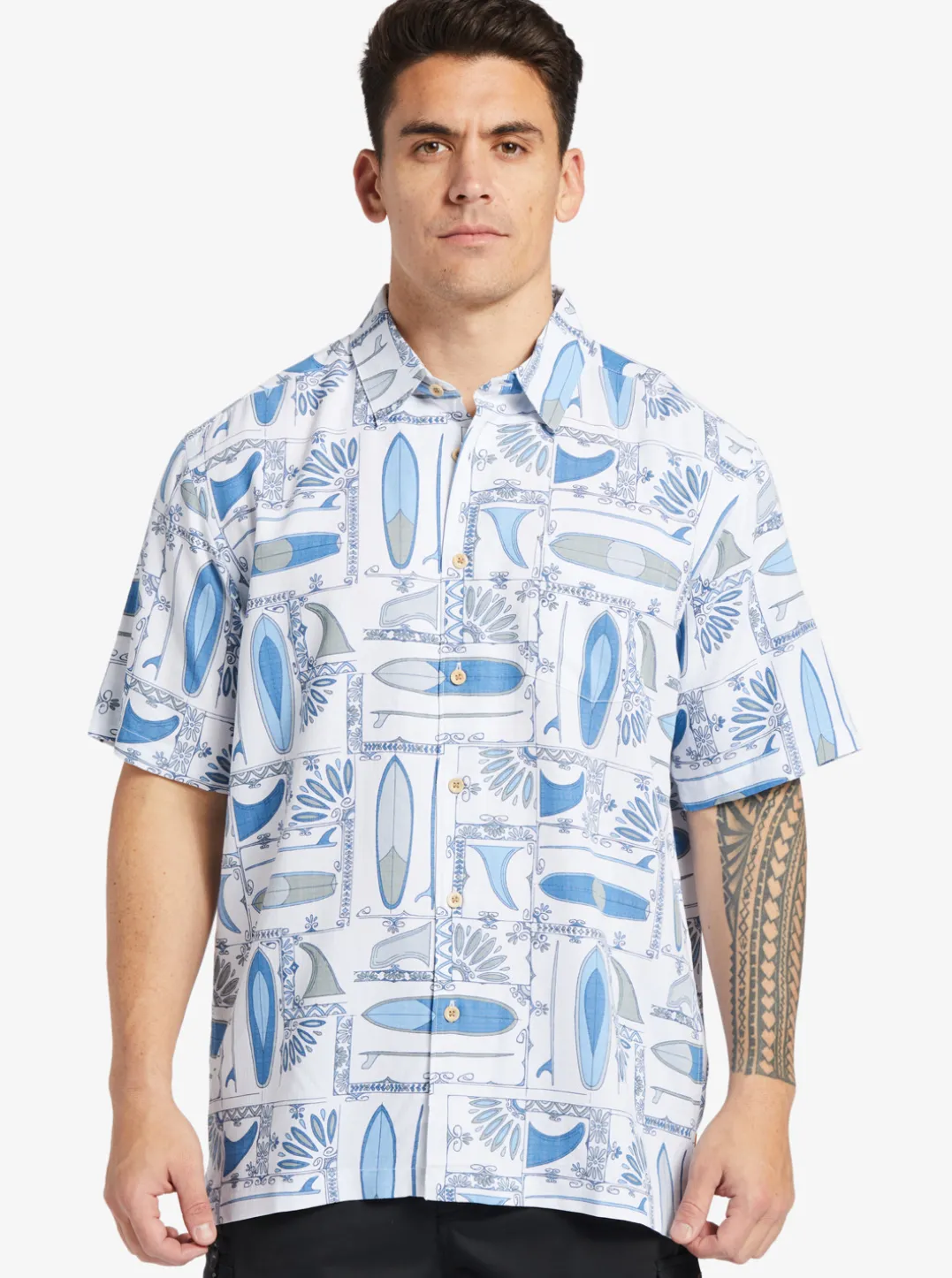Mens Quiksilver Shirts & Polos|Waterman Long Boards Woven Shirt