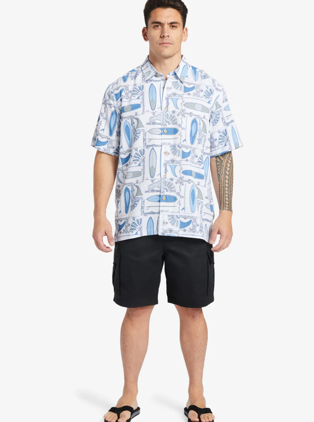 Mens Quiksilver Shirts & Polos|Waterman Long Boards Woven Shirt