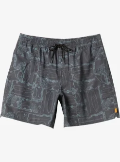 Mens Quiksilver Elastic Waist|Waterman Longboard Volley 17" Elastic Waist Shorts