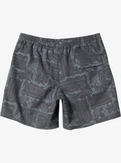 Mens Quiksilver Elastic Waist|Waterman Longboard Volley 17" Elastic Waist Shorts