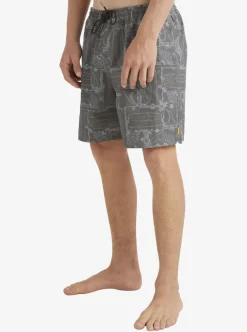 Mens Quiksilver Elastic Waist|Waterman Longboard Volley 17