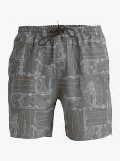 Mens Quiksilver Elastic Waist|Waterman Longboard Volley 17