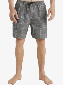 Mens Quiksilver Elastic Waist|Waterman Longboard Volley 17