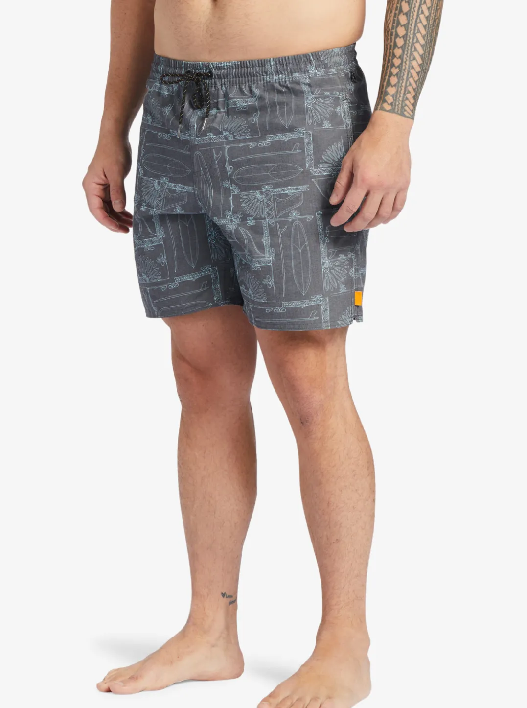 Mens Quiksilver Elastic Waist|Waterman Longboard Volley 17" Elastic Waist Shorts
