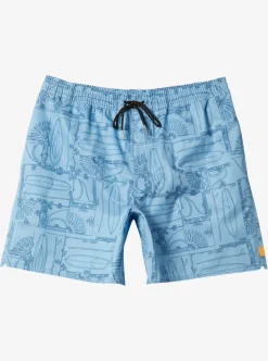 Mens Quiksilver Elastic Waist|Waterman Longboard Volley 17" Elastic Waist Shorts