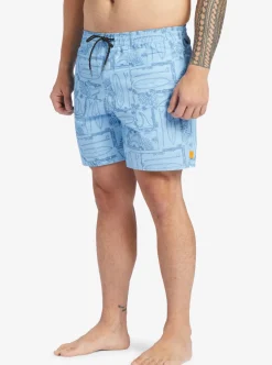 Mens Quiksilver Elastic Waist|Waterman Longboard Volley 17