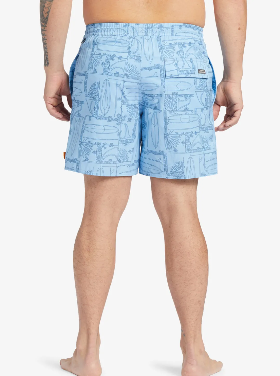 Mens Quiksilver Elastic Waist|Waterman Longboard Volley 17" Elastic Waist Shorts