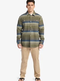 Mens Quiksilver Shirts & Polos|Waterman Lowest Tide Flannel Long Sleeve Top