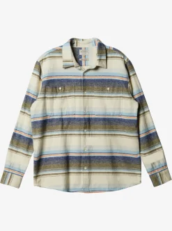 Mens Quiksilver Shirts & Polos|Waterman Lowest Tide Flannel Long Sleeve Shirt