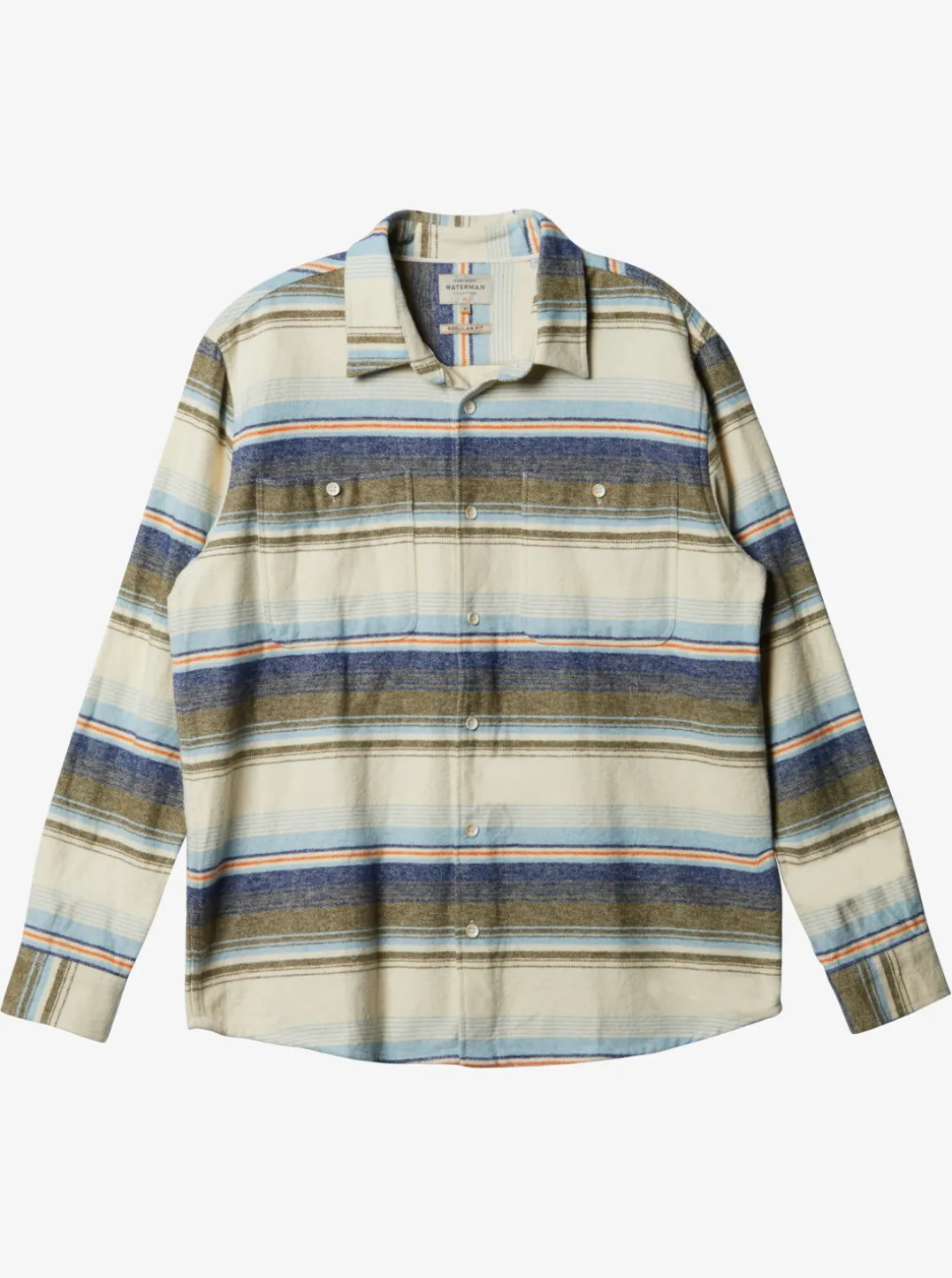 Mens Quiksilver Shirts & Polos|Waterman Lowest Tide Flannel Long Sleeve Shirt