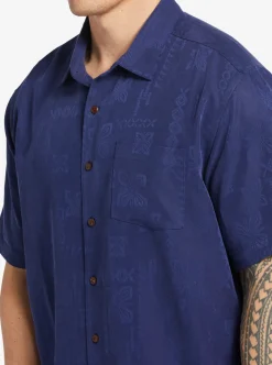 Mens Quiksilver Shirts & Polos|Waterman Manele Bay Short Sleeve Shirt