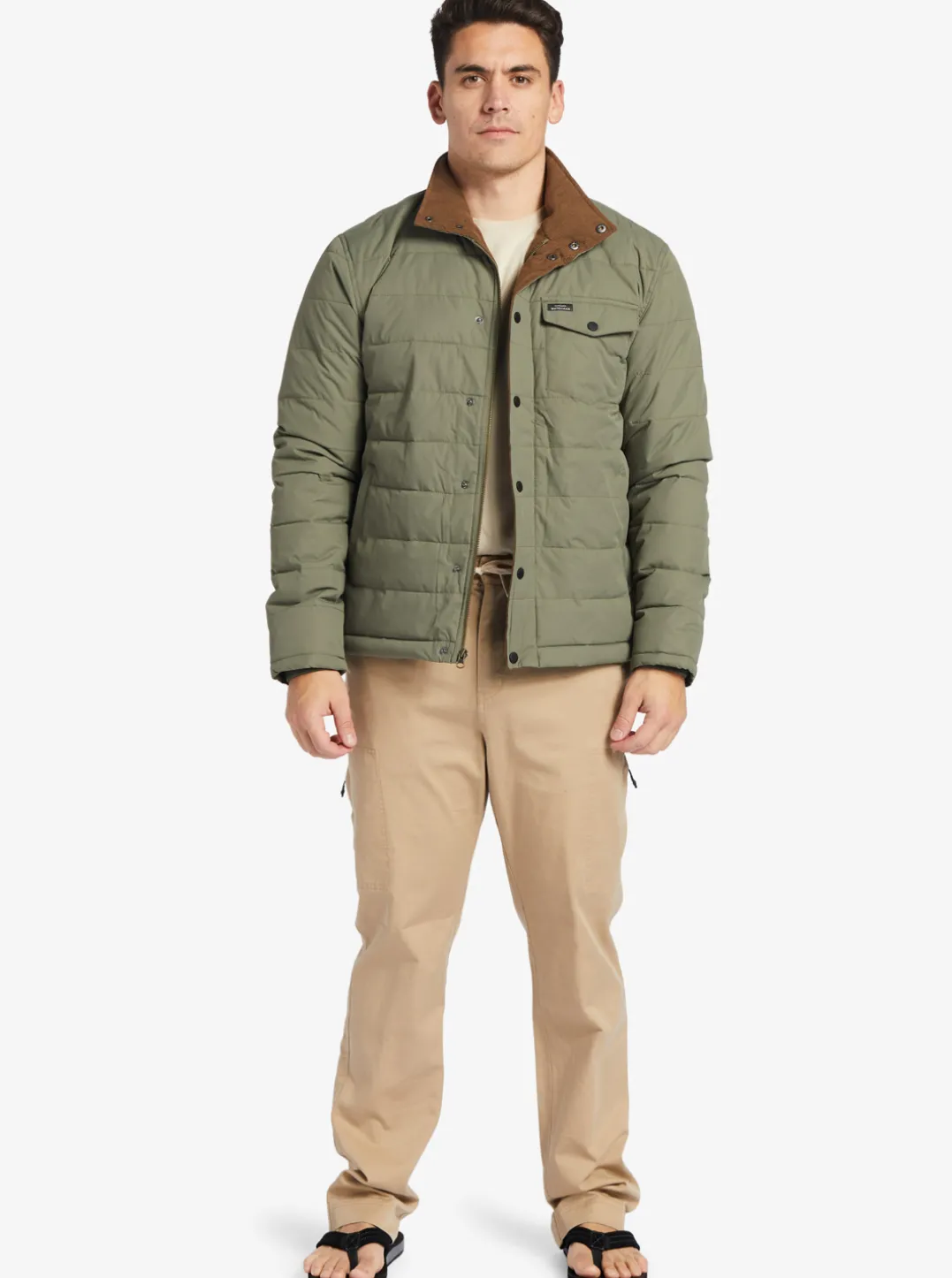 Mens Quiksilver Jackets|Waterman Ocean Caves Lightweight Puffer Jacket