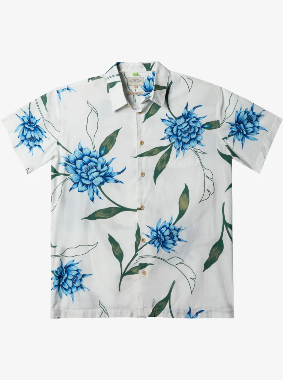 Mens Quiksilver Shirts & Polos|Waterman Perfect Bloom Short Sleeve Shirt