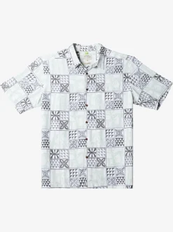 Mens Quiksilver Shirts & Polos|Waterman Plaid Flight Short Sleeve Shirt