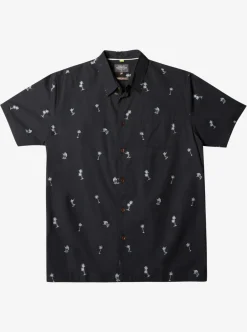 Mens Quiksilver Shirts & Polos|Waterman Sail Palm Short Sleeve Shirt