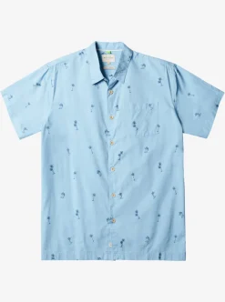 Mens Quiksilver Shirts & Polos|Waterman Sail Palm Short Sleeve Shirt